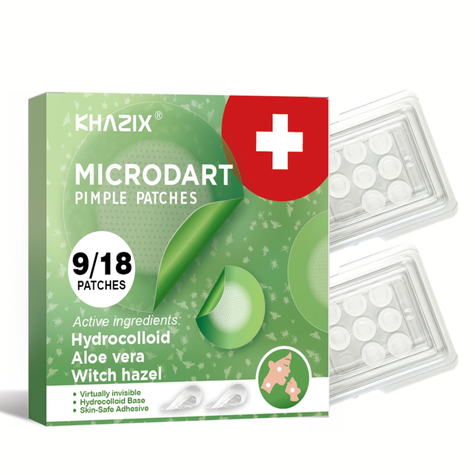 Hydrocolloid Pimple Patch - Overnight Micro-Dart Acne-pleisters - Los vlekken