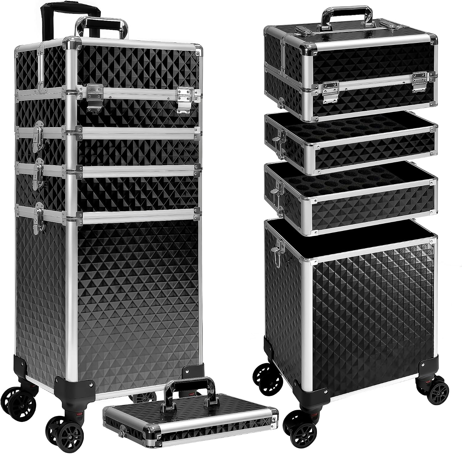 Makeup - Rollende make-up koffer, cosmetische trolley bagagebox,